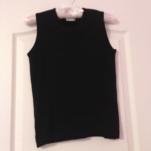 Barneys New York Black Sleeveless Sweater